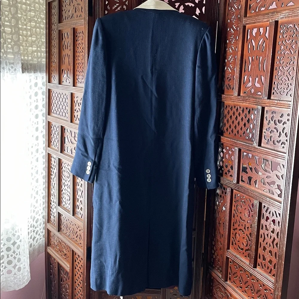 Vintage Liz Robert’s Blue & white Elegant Coat - Picture 2 of 5